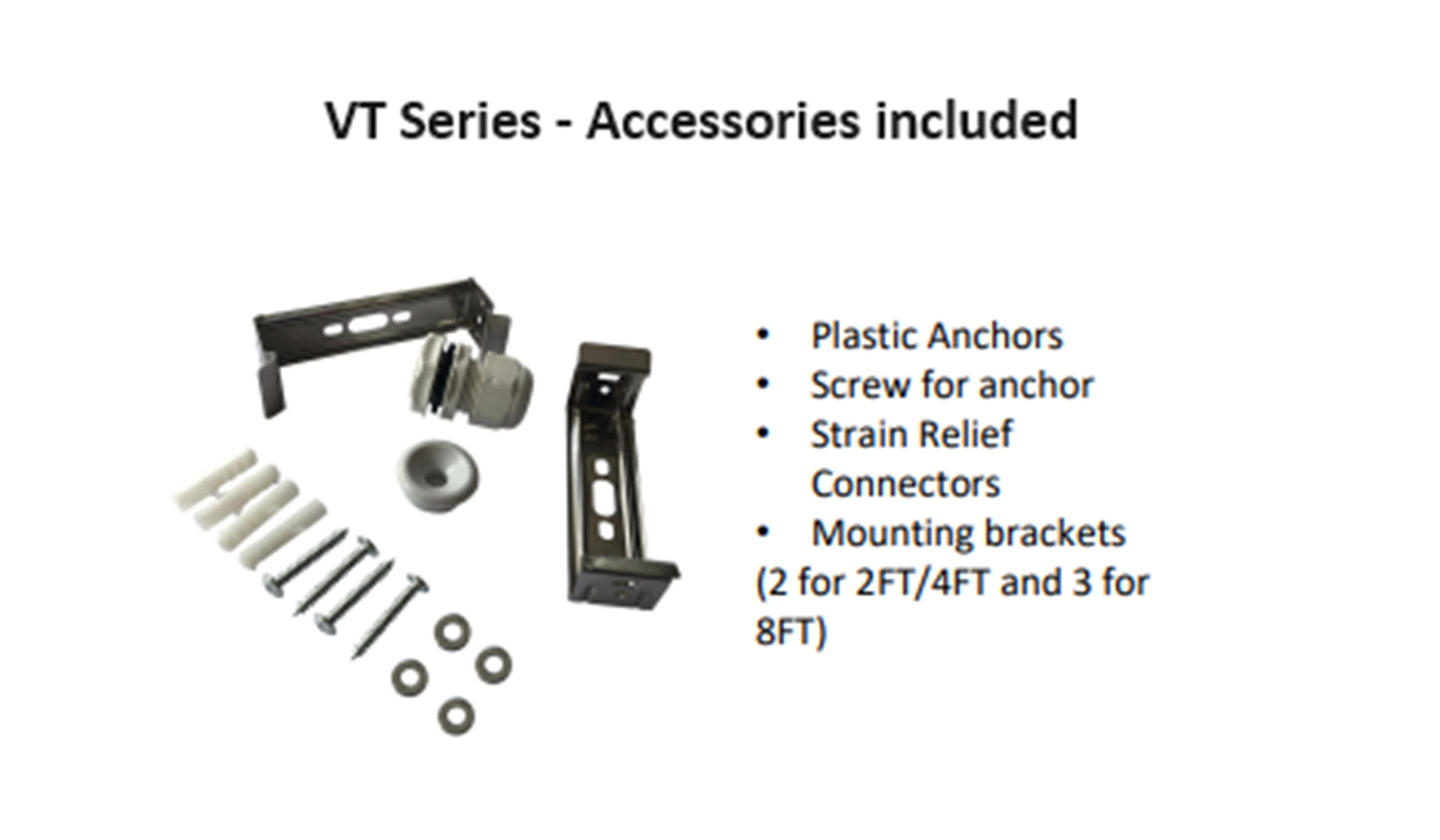 VT Series - LED Waterproof Linear Vapor Tight (Ideal for Parking garages/Docks/Subway station/Canopy/Walk-in refrigerators/Awning)