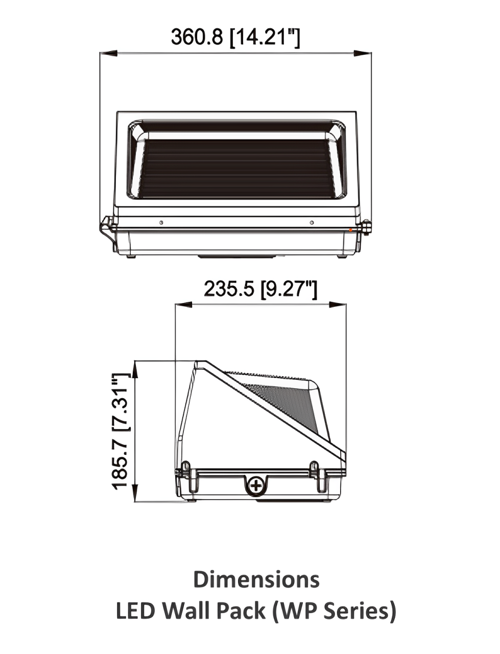 LED WALL PACK LIGHT - WP Series (Ideal for Outdoor Site Lighting, Entrances, Security Lighting)